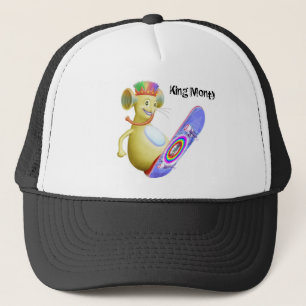 Casquette Le Roi Monty sur le panneau de patin