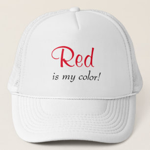 Casquette Le rouge est ma citation de couleur