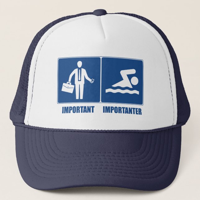 Casquette Le Travail Est Important, La Nage Est Importante (Devant)