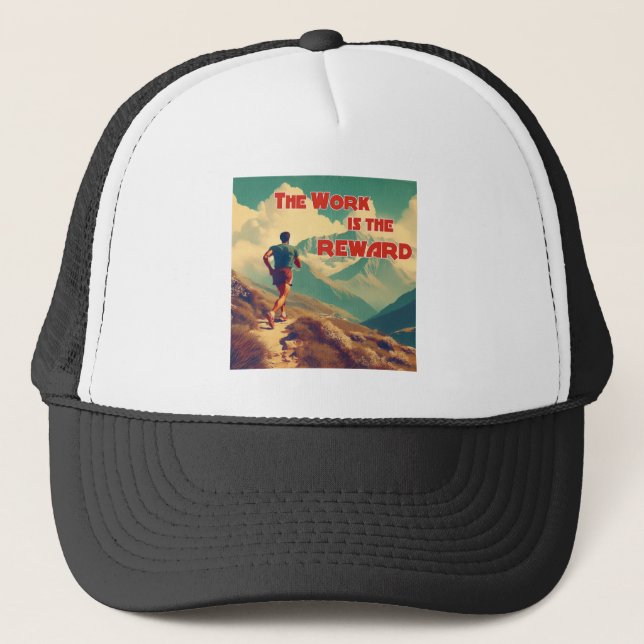 Casquette Le Travail Est La Récompense Runner Mountains (Devant)