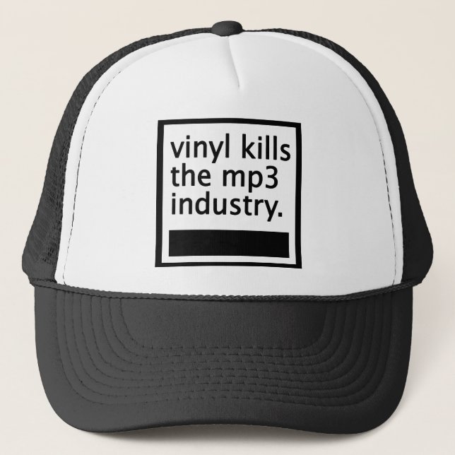 Casquette le vinyle tue mp3 l'industrie - cru (Devant)