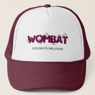 Casquette Le wombat, mange les racines et le feuille