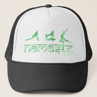 Casquette Le yoga de Namaste pose le vert