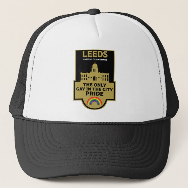 Casquette Leeds Gay pride - Leeds England LGBT - (Devant)
