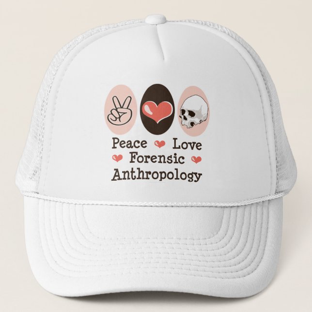 Casquette légal d'anthropologie d'amour de paix (Devant)