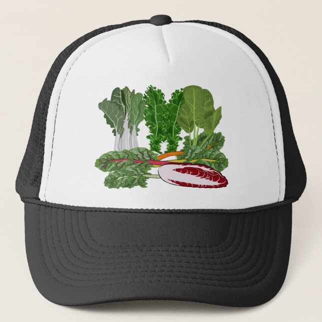 Casquette Légumes végétariens d'amants de verts (Devant)