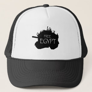 Casquette L'Egypte libre avec des protestataires