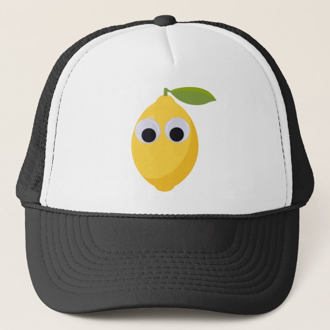 Casquette Lemon, sweet fruit with googly eyes (Devant)