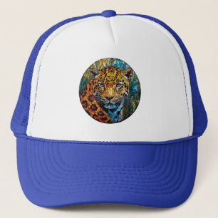 Casquette Léopard aux tons chauds et froids