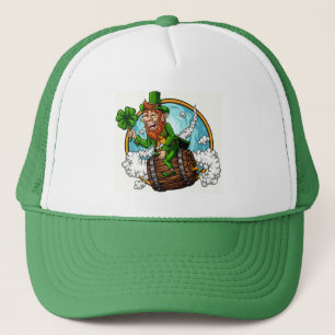 Casquette Leprechaun sur un fût Saint Patrick