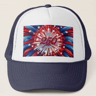 Casquette Les 250 ans d'Amérique 1776-2026 Feux d'artifice R