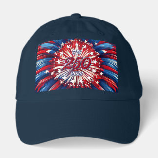Casquette Les 250 ans d'Amérique 1776-2026 Feux d'artifice R