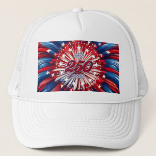 Casquette Les 250 ans d'Amérique 1776-2026 Feux d'artifice R