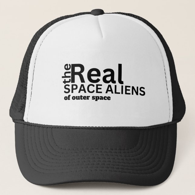 Casquette Les Aliens de l'espace réel (parodie de télé-réali (Devant)