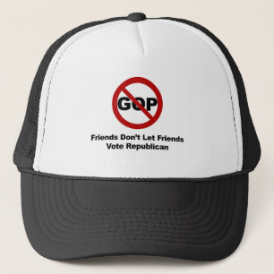 Casquette Les amis ne laissent pas leurs amis voter républic