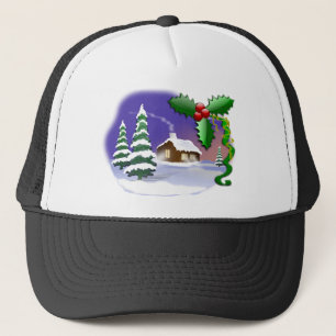 Casquette Les arbres de neige d'hiver autoguident le destin