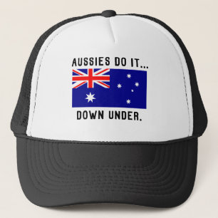 Casquette Les Australiens le font… Vers le bas dessous