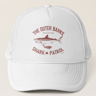 Casquette Les Banques Extérieures Shark Patrol OBX Dark Red