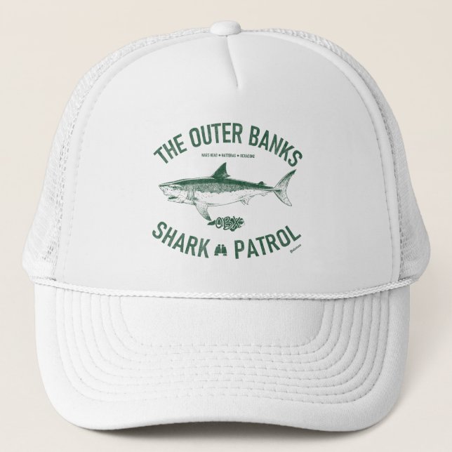 Casquette Les Banques Extérieures Shark Patrol OBX Drk Green (Devant)