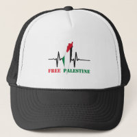 Les battements de coeur de la carte Palestine-Free