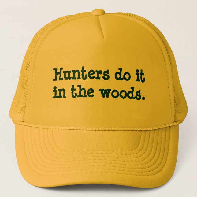 Casquette Les chasseurs le font dans les bois (Devant)