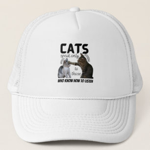 Casquette "Les chats ne parlent qu'à ceux qui savent comment