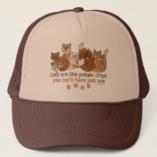 Casquette Les chats sont comme des pommes chips affligées