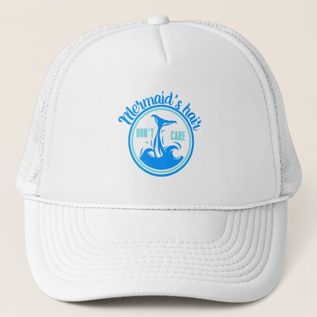 Casquette Les cheveux de la sirène s'en fichent (Devant)