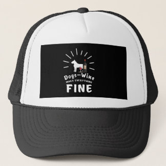 Casquette Les chiens et le vin de boxeur rendent tout fin