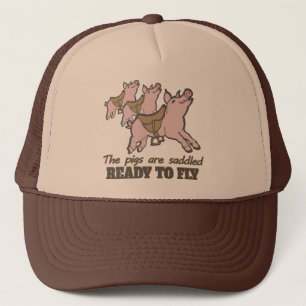 Casquette Les cochons sont sanglotés prêts à voler amusan