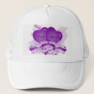 Casquette Les coeurs pourpres et les fleurs ont personnalisé