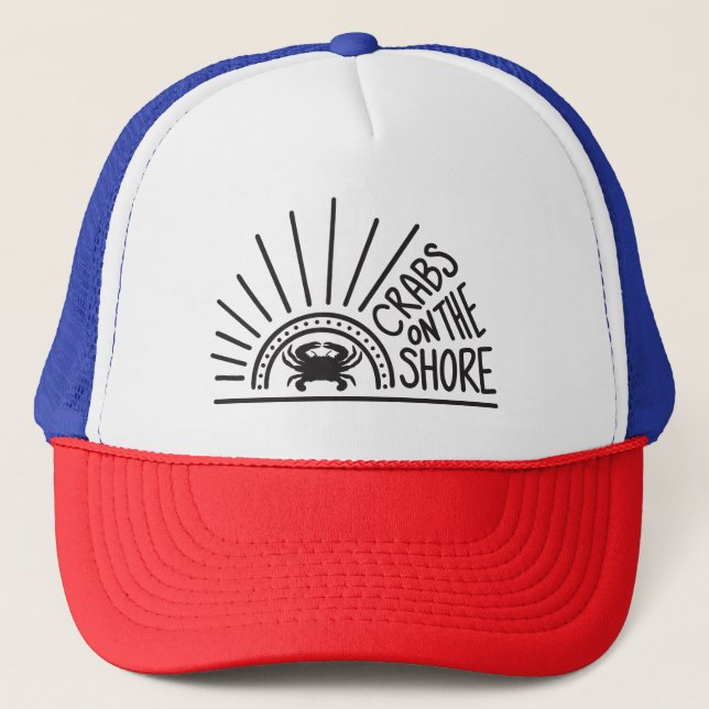 Casquette Les crabes sur le chapeau de camion de bord (Devant)