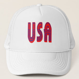 Casquette Les Etats-Unis dans blanc rouge et bleu audacieux