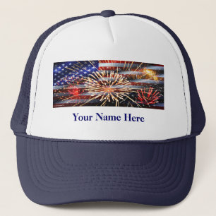 Casquette Les Etats-Unis diminuent et des feux d'artifice