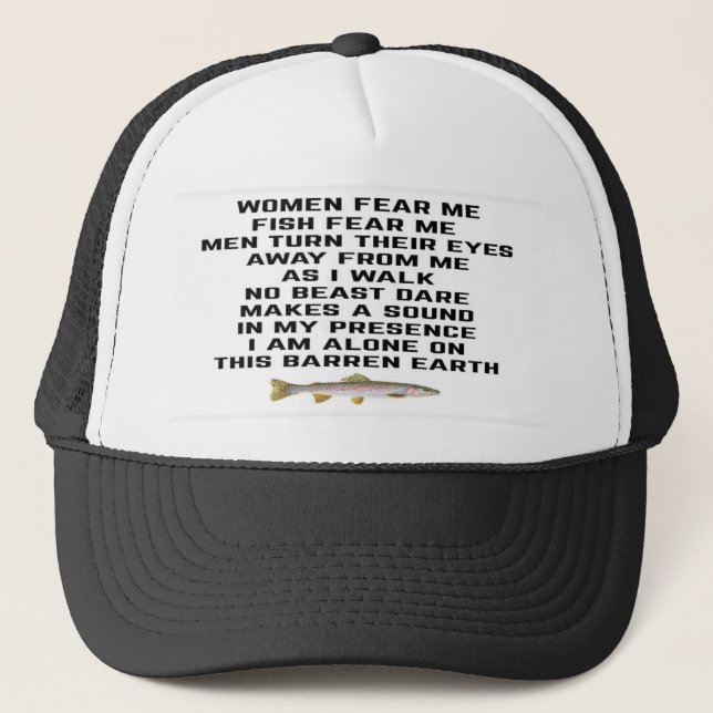 Casquette Les femmes me craignent, les poissons me craignent (Devant)