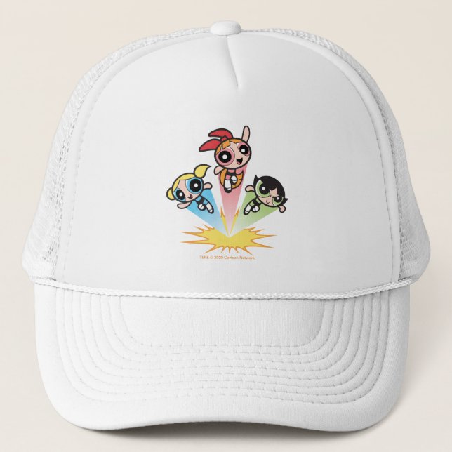 Casquette Les Filles Powerpuff Se Lancent Dans L'Air (Devant)