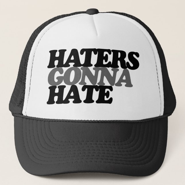 Casquette Les haineux vont détester les tendances ados drôle (Devant)