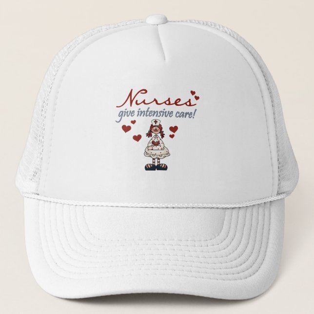 Casquette Les infirmières donnent des t-shirts et des cadeau (Devant)