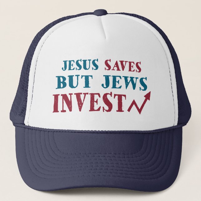 Casquette Les juifs investissent - l'humour juif de finances (Devant)