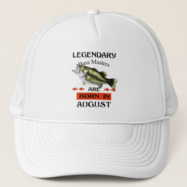 Casquette Les légendaires Maîtres de basse sont nés en août (Devant)