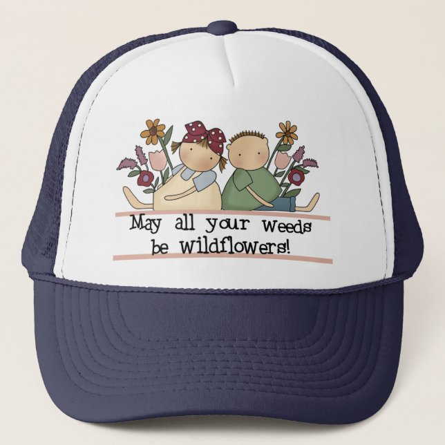 Casquette Les mauvaises herbes soient des fleurs sauvages (Devant)