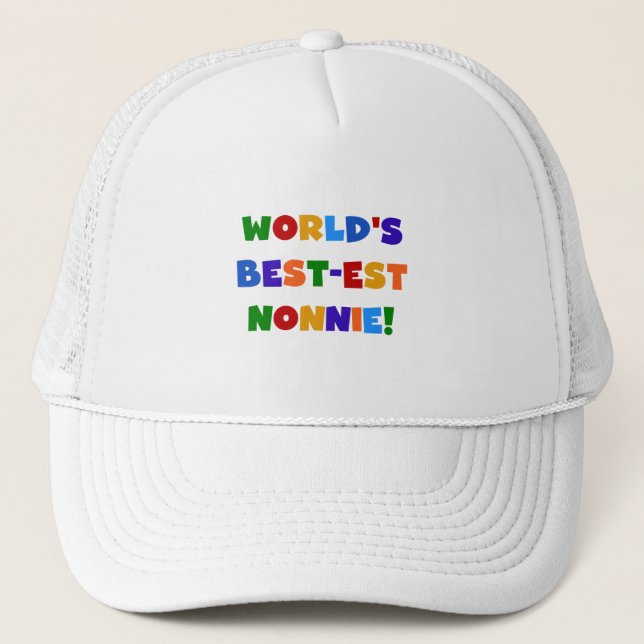 Casquette Les meilleurs cadeaux de couleur vive Nonnie du mo (Devant)