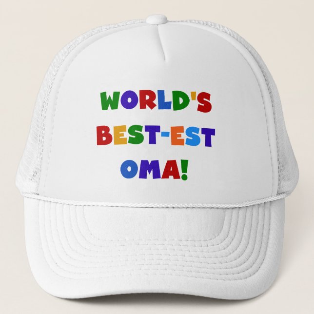 Casquette Les meilleurs cadeaux Oma Bright Colors du monde (Devant)