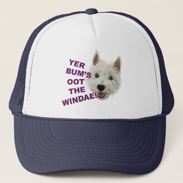 Casquette Les mots de Westie petit de la sagesse (Devant)