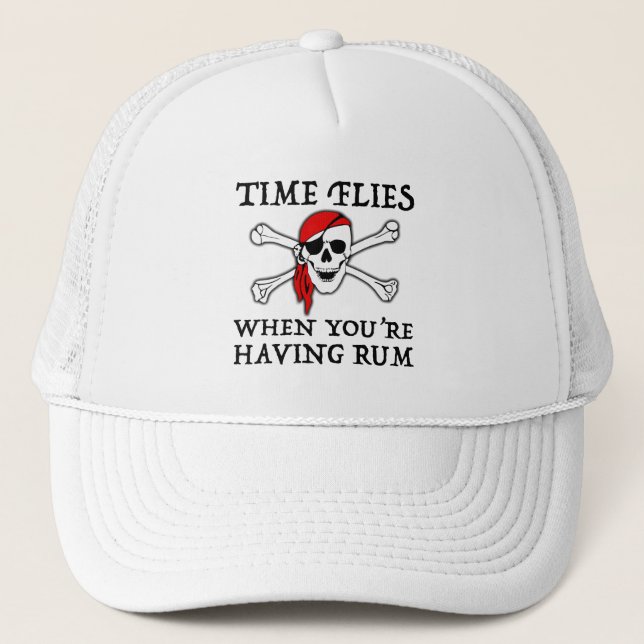 Casquette Les mouches du temps quand vous avez du rhum (Devant)