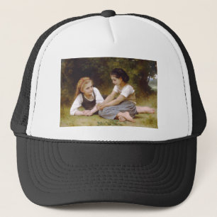 Casquette Les Noisettes : Les jeunes filles ramassent les no