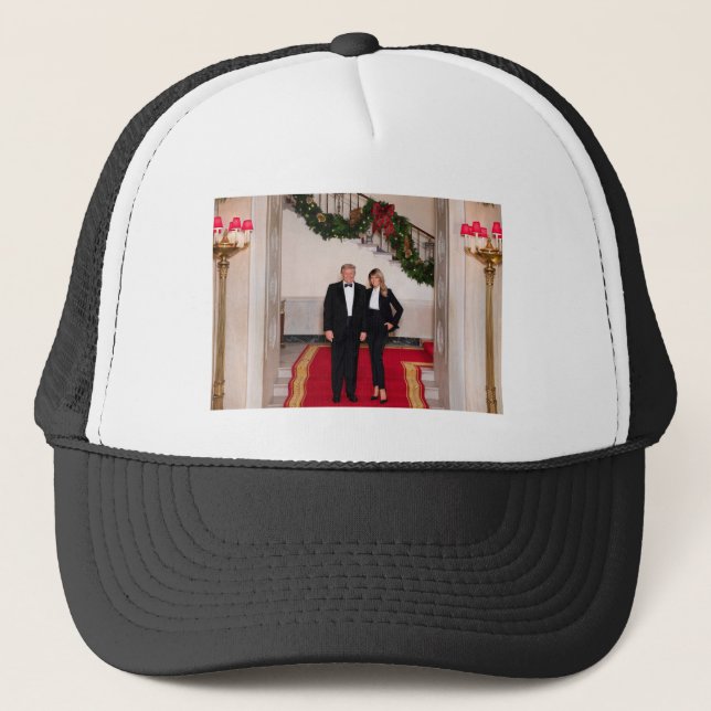Casquette Les pas de Noël Président Donald Trump & Melania (Devant)