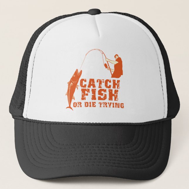 Casquette Les poissons de crochet ou meurent en essayant (Devant)
