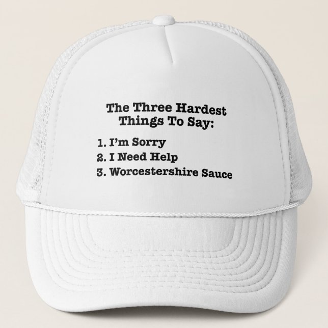 Casquette Les Trois Choses Les Plus Difficiles À Dire Citati (Devant)