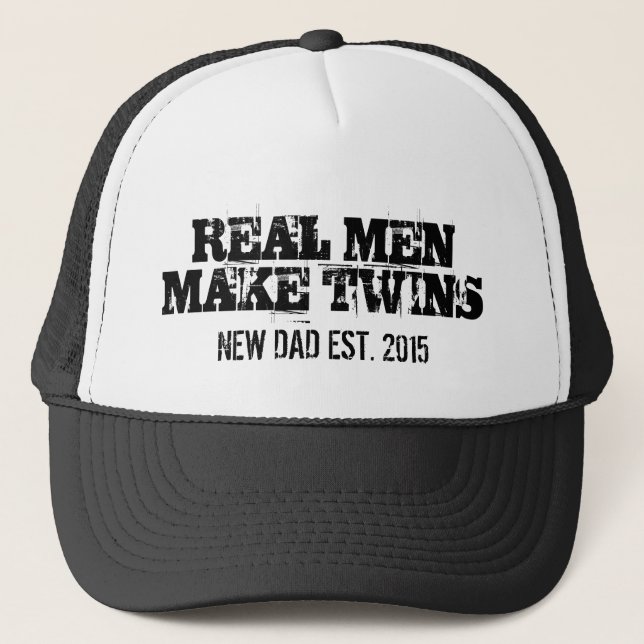 Casquette Les vrais hommes font des jumeaux camionneurs pour (Devant)
